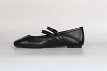 Babies Femme Reqins Holga Cuir Noir