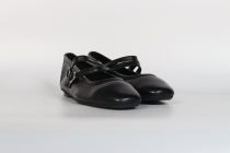 Babies Femme Reqins Holga Cuir Noir