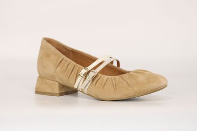 Ballerine Femme Fugitive Efelo Velours Tan