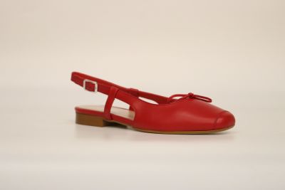 Ballerines Femme Reqins TT-09977 Circee Cuir Rouge