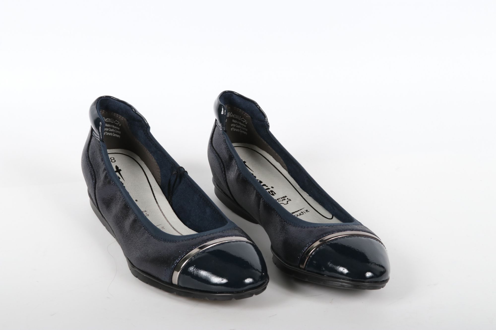 Ballerine bleu top marine tamaris