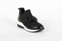 Baskets Basses Femme Iroko Crochet Lame Noir