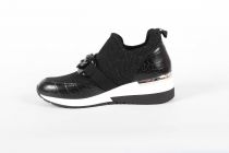 Baskets Basses Femme Iroko Crochet Lame Noir