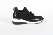 Baskets Basses Femme Iroko Crochet Lame Noir