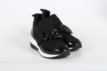 Baskets Basses Femme Iroko Crochet Lame Noir