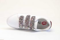 Baskets Femme Bons Baisers de Paris Edith Glitter Tongue Blanc