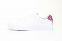 Baskets Femme Bons Baisers de Paris Simone La Vie En Rose Blanc