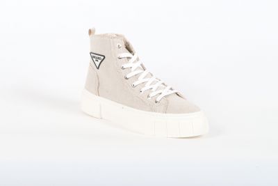 Baskets Femme Montantes Regard Nancy Toile Mali Caliza ( Beige)