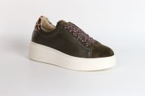Baskets Femme STEP WAVE Suede Kaki