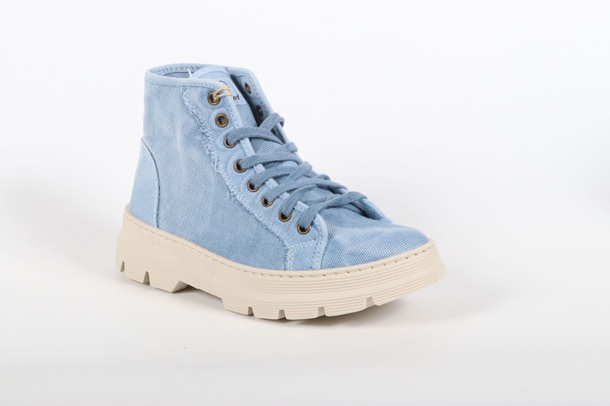 Baskets Montantes Femme Natural Wolrd 7101E Air Blue ( Bleu délavé)