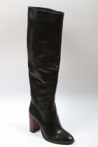 Bottes femme à talon Genouillère  Elisa Lanci Cuir Noir