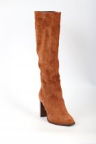 Bottes femme Elisa Lanci Camoscio-calf Tabaco Camel