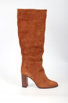 Bottes femme Elisa Lanci Camoscio-calf Tabaco Camel