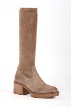 Bottes Femme Emanuele Craso 40-011 Velour Taupe Cervo jet Taupe