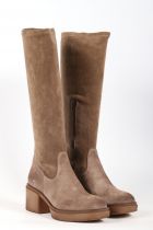 Bottes Femme Emanuele Craso 40-011 Velour Taupe Cervo jet Taupe