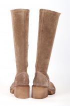 Bottes Femme Emanuele Craso 40-011 Velour Taupe Cervo jet Taupe