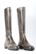 Bottes femme plates cavalières Emmanuele Crasto 2056 Taupe (Grigio)