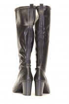 Bottes femme Qootum 14140 Licra Peau Noir