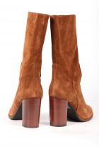 Bottines femme à talon Elisa Lanci Camel