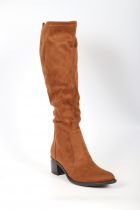 Bottines femme Adige 201-004 Stretch Tabaco Velours Camel