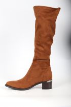 Bottines femme Adige 201-004 Stretch Tabaco Velours Camel