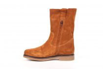 Bottines femme Aliwell Balzane Velours Cognac