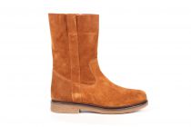 Bottines femme Aliwell Balzane Velours Cognac