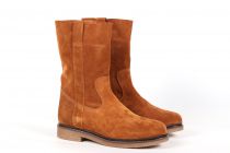 Bottines femme Aliwell Balzane Velours Cognac