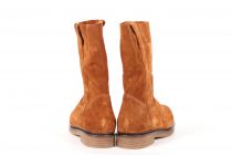 Bottines femme Aliwell Balzane Velours Cognac