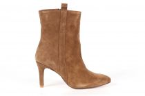 Bottines Femme Aliwell Bom Velours Camel