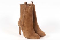 Bottines Femme Aliwell Bom Velours Camel