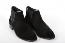 Bottines femme Baxxo Velours Noir/Étain