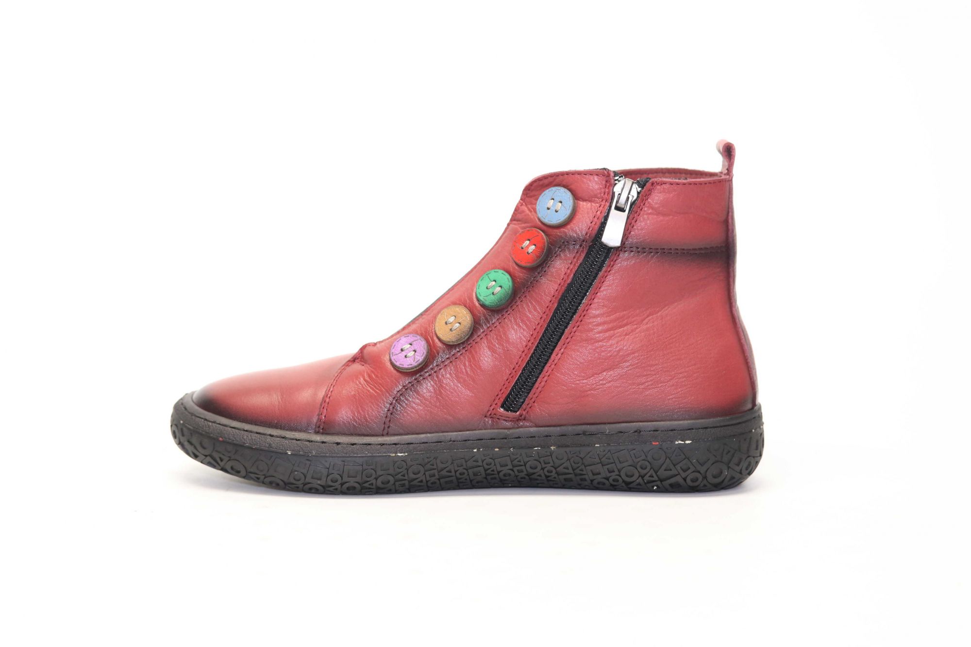 Bottines coco top abricot femme