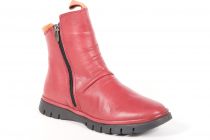 Bottines femme Coco Et Abricot Menars Cuir Bordeaux