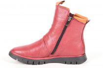 Bottines femme Coco Et Abricot Menars Cuir Bordeaux