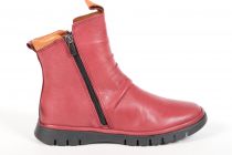Bottines femme Coco Et Abricot Menars Cuir Bordeaux