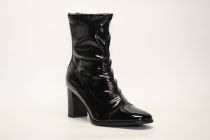 Bottines Femme Fugitive Damas Vernis Noir