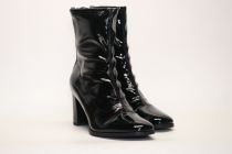 Bottines Femme Fugitive Damas Vernis Noir