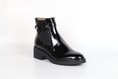 Bottines Femme Fugitive Ficel Vernis Noir