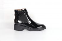 Bottines Femme Fugitive Ficel Vernis Noir