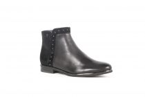 Bottines femme Fugitive Hello Compo Veau Noir/ Velours Noir