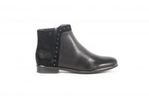 Bottines femme Fugitive Hello Compo Veau Noir/ Velours Noir