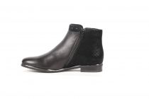 Bottines femme Fugitive Hello Compo Veau Noir/ Velours Noir