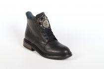 Bottines femme lacet MYMA 4844 MY/00 cuir grain noir