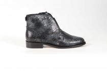 Bottines Femme Maroli 7553 Croco Noir Argent