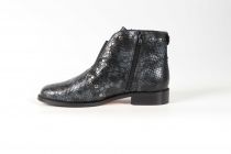 Bottines Femme Maroli 7553 Croco Noir Argent