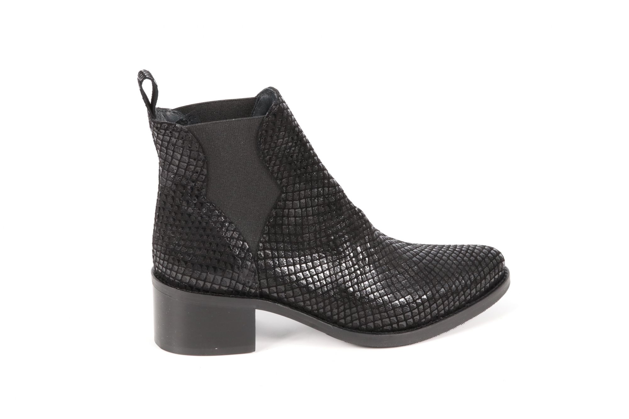 Bottines femme python noir shop
