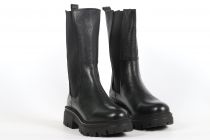 Bottines Femme Reqin\'s Devora Cuir Grainé Noir