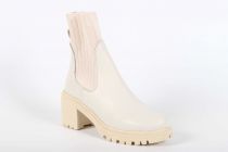 Bottines Femme Reqin\'s Dita Cuir Grainé Off White