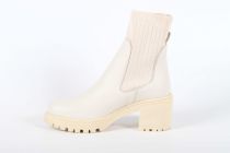 Bottines Femme Reqin\'s Dita Cuir Grainé Off White